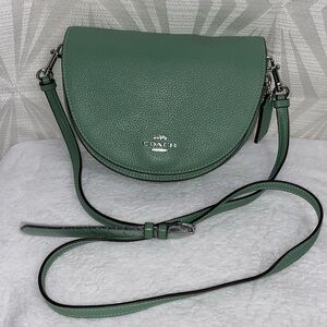 Coach C1432 Ellen Leather Crossbody Bag In Washed Green